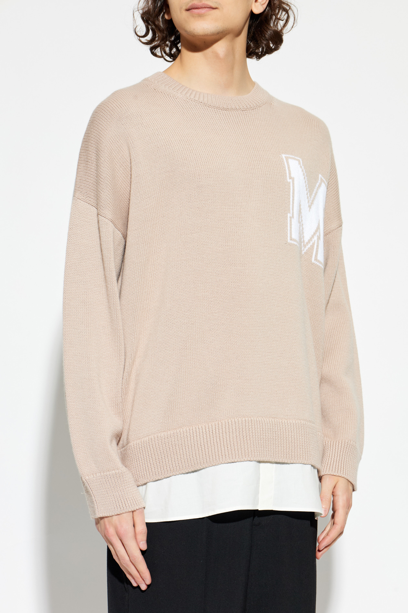 MM6 Maison Margiela Sweater made of mixed fabrics | Men's Clothing